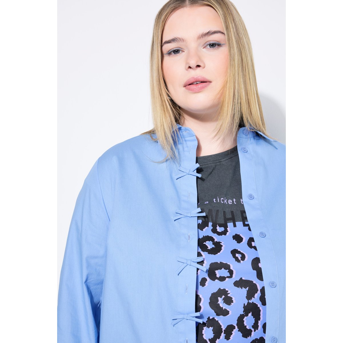 Chemisier coupe Boxy Shape bleu nuages, STUDIO UNTOLD