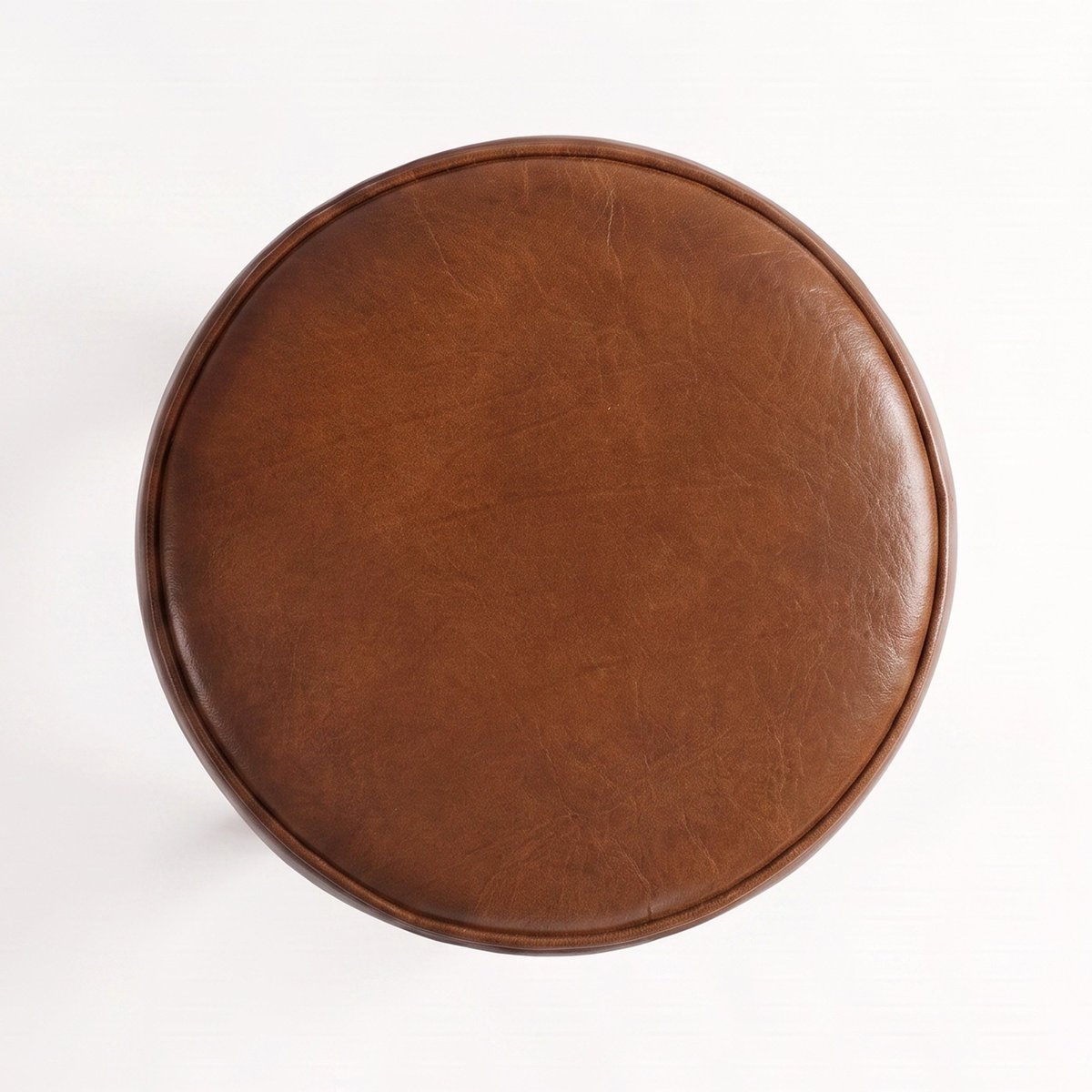 Tabouret pour îlot central 65 cm en cuir de buffle - LUCIEN marron, MAISON PAVANE