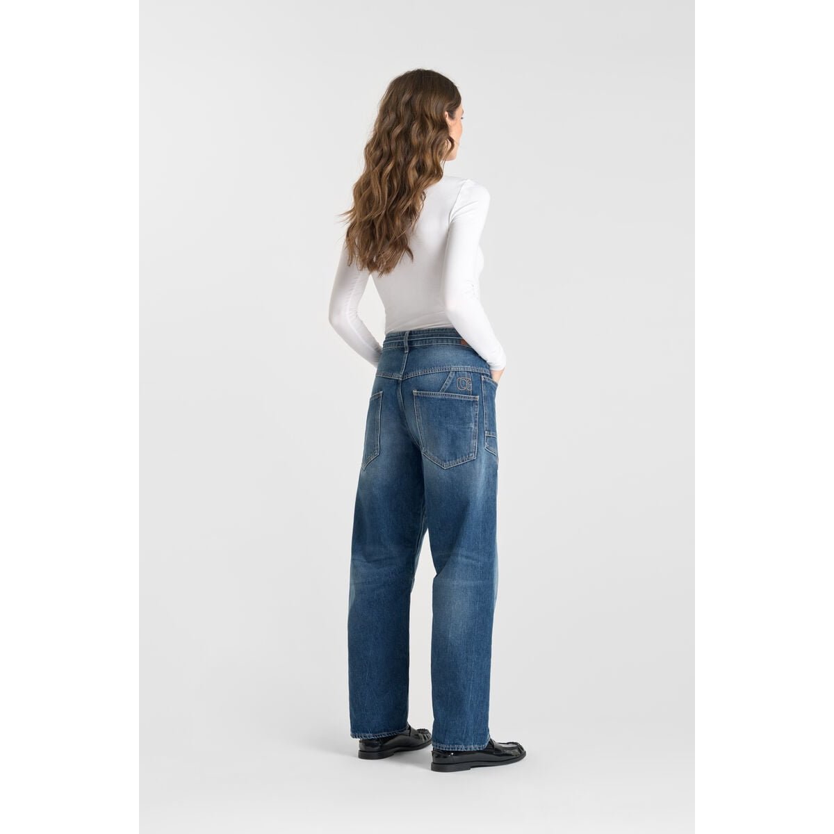 Jeans loose, large balloon , longueur 34 blue, LE TEMPS DES CERISES