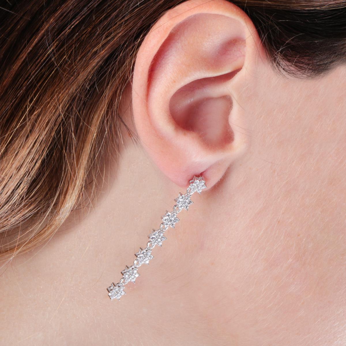 Boucles D'oreilles En Argent 925 Star Flower argent, BLUESPIRIT