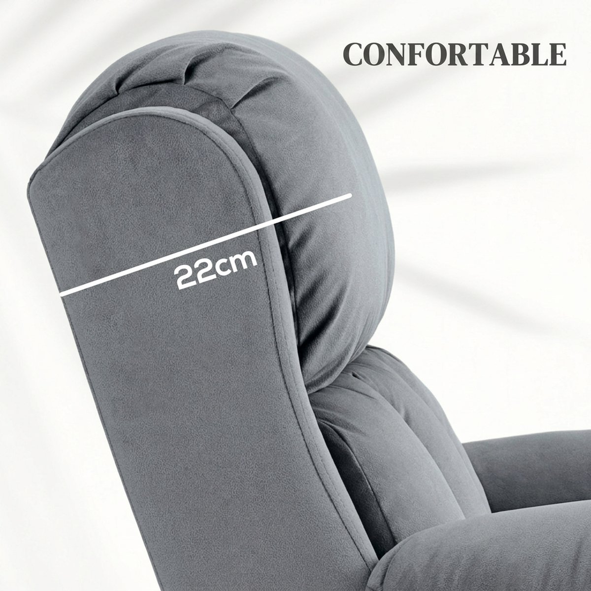 Fauteuil releveur multifonctionnel Tissu gris, HOMCOM