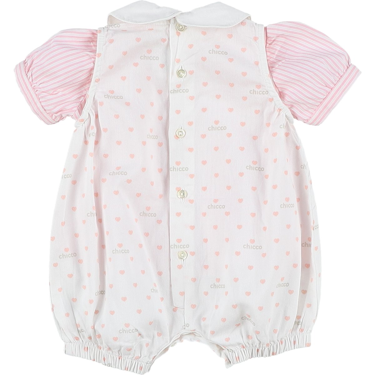 Ensemble barboteuse et chemise -  Très bon état blanc;rose, CHICCO