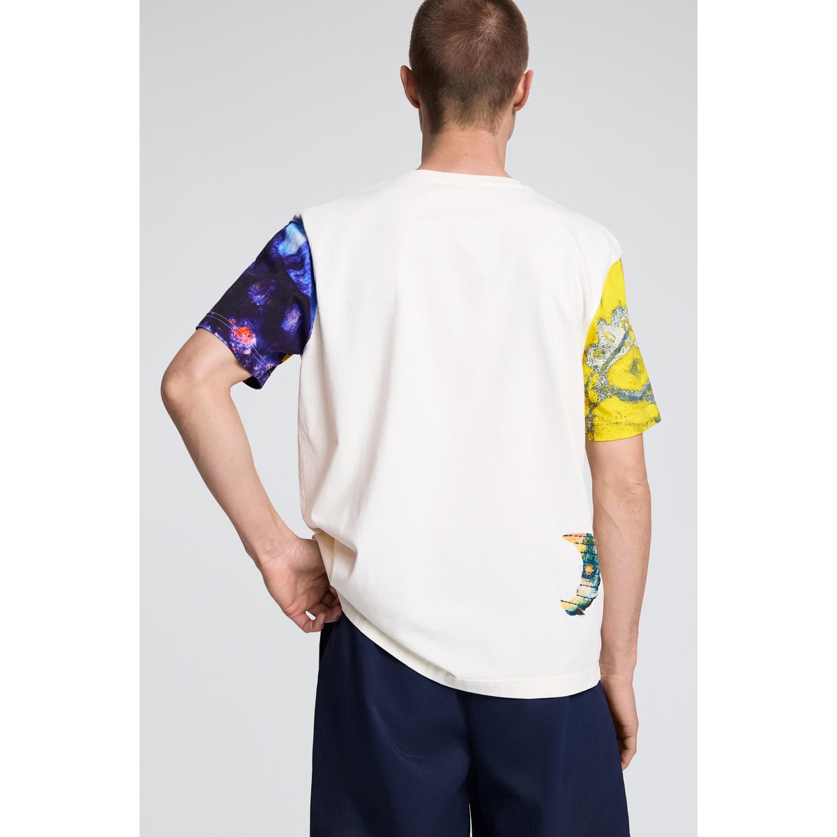 T-shirt imprimé cosmos beige, DESIGUAL