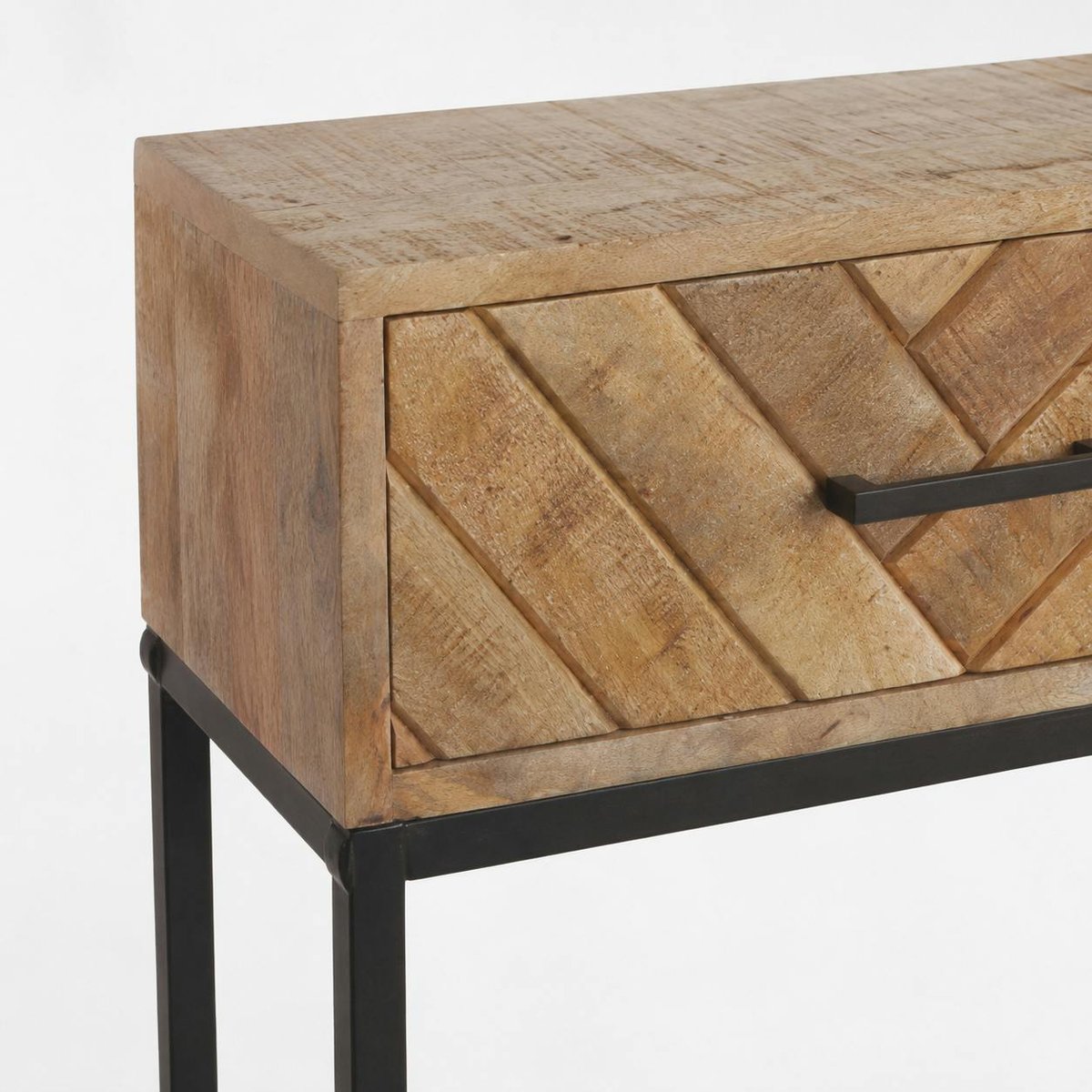 Console d'entrée en bois de manguier 2 tiroirs BRIX bois naturel, PIER IMPORT