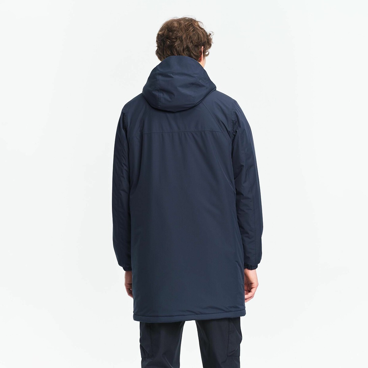MT Unisex Long Waterproof Parka with Sherpa Lining navy blue, AIGLE