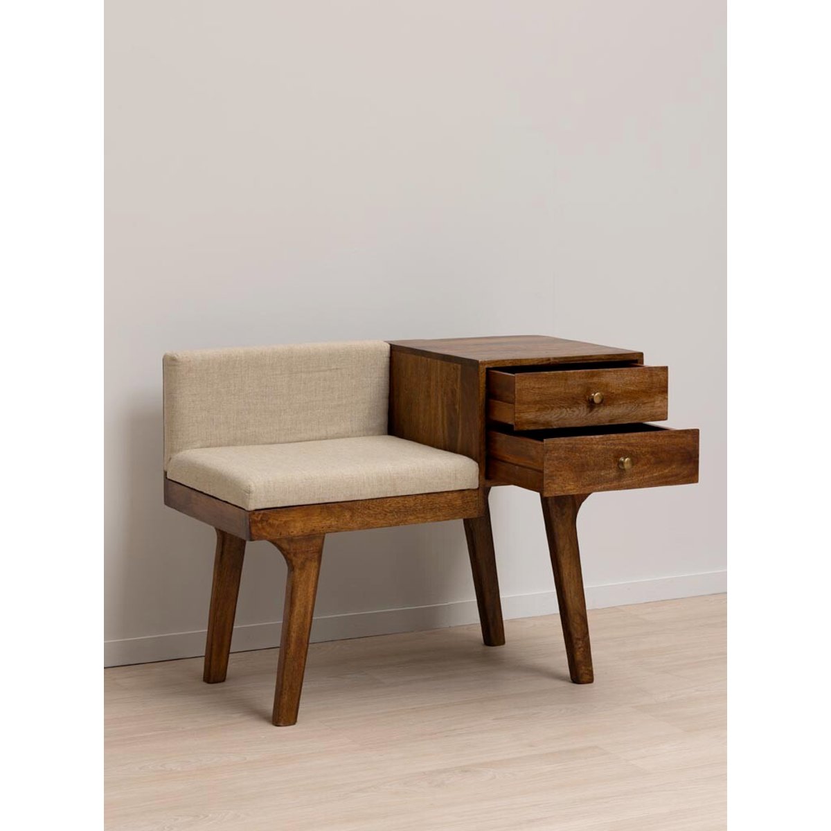 Banc en bois HALLWAY bois fonce, CHEHOMA