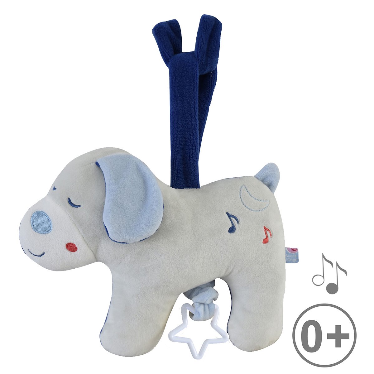 Jouet musical chien bleu, SUCRE D'ORGE