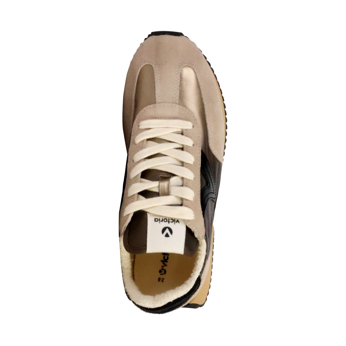 Basket Basse Cuir beige, VICTORIA