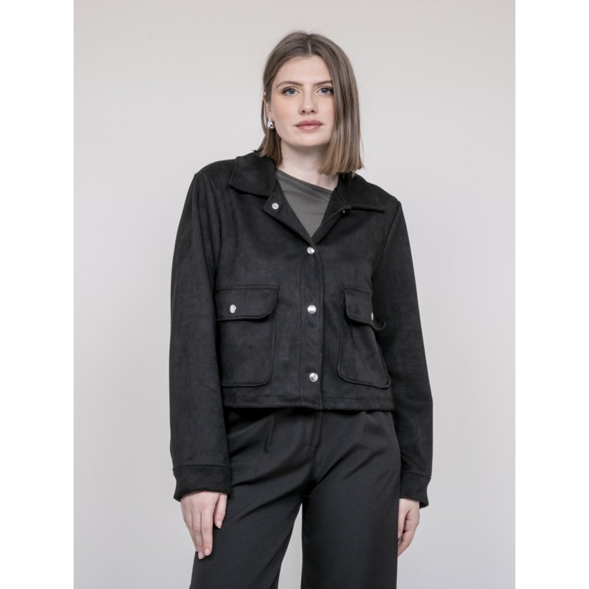 Veste En Suédine Uperla noir, DONA LISA