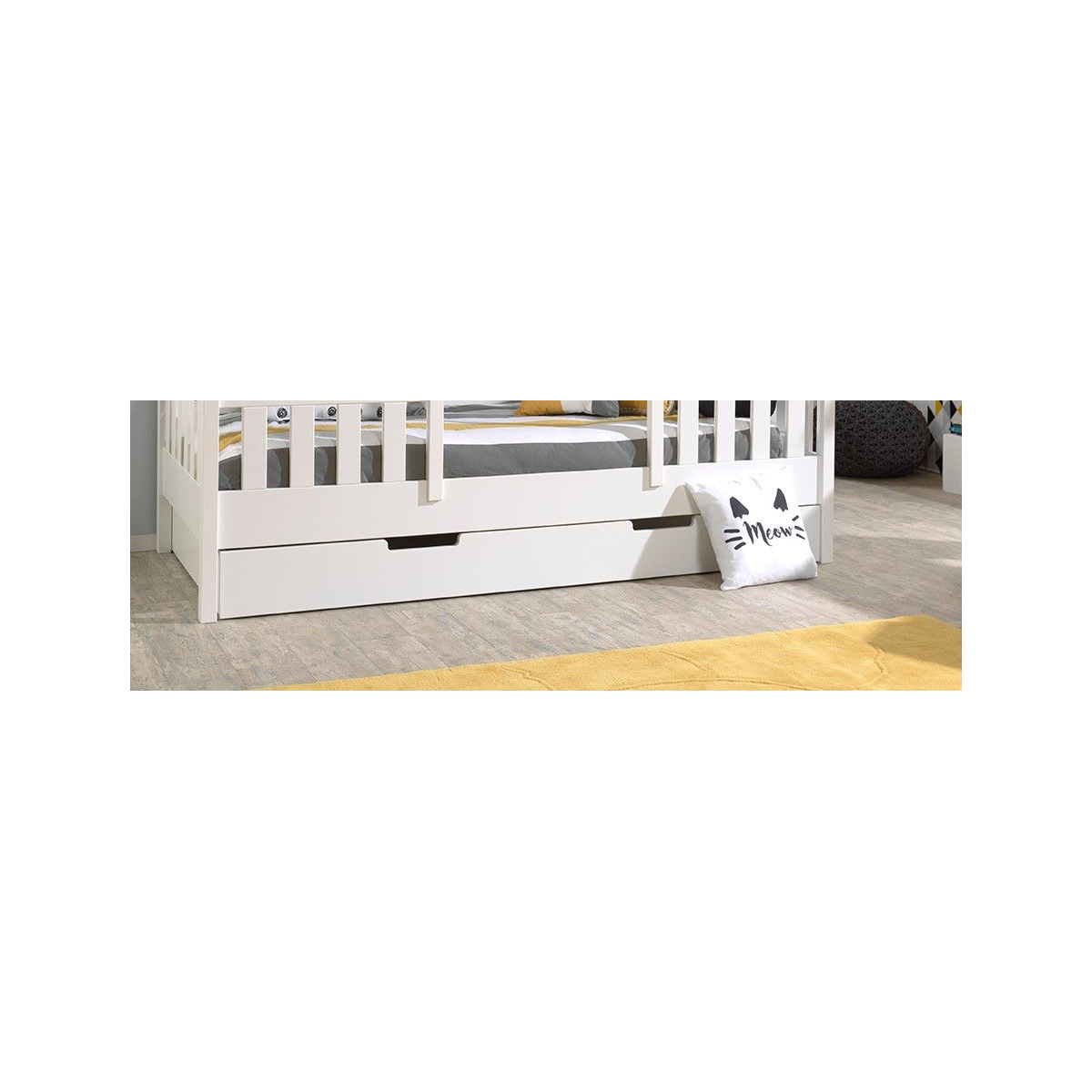 Lit Gigogne Pour Cabane - blanc couleur unique, VIPACK