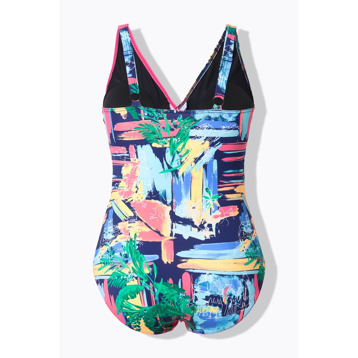 Maillot de bain à bonnets souples. Décolleté corail, ULLA POPKEN