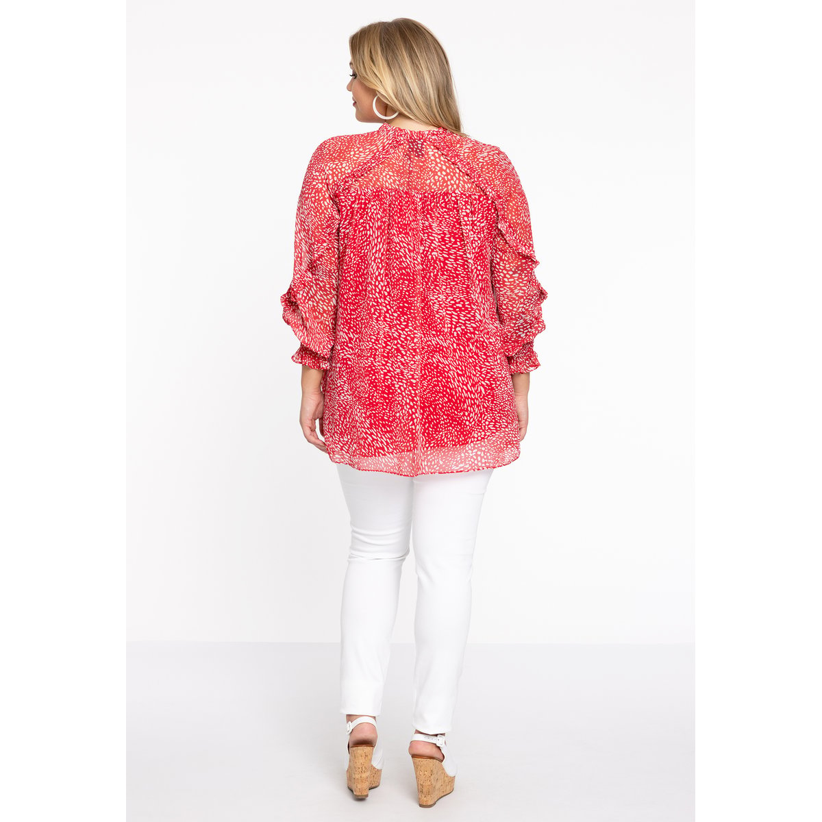 Tunique avec manches longues rouge, YOEK