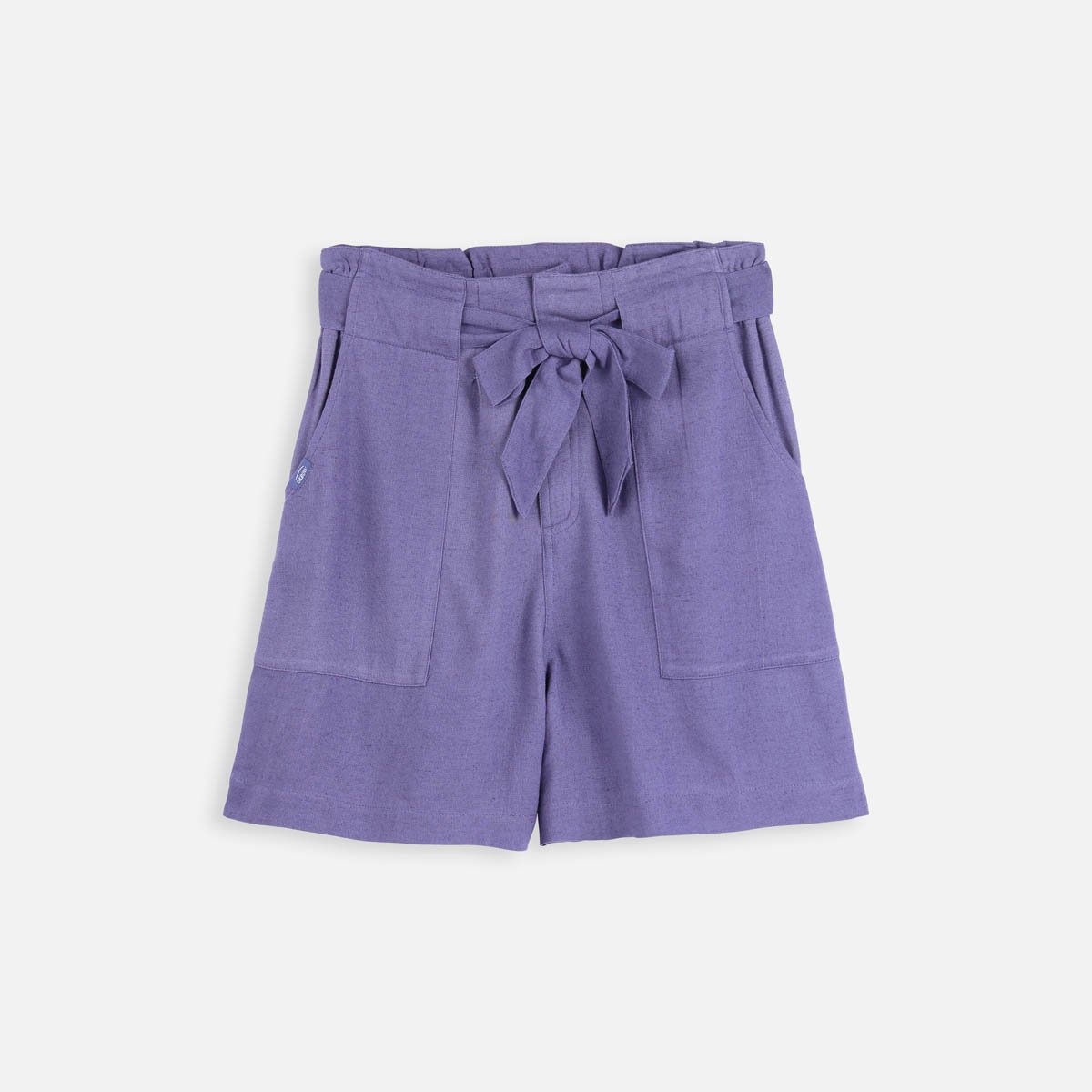 Short ceinturé en viscose lin ORNELLA night storm, OXBOW