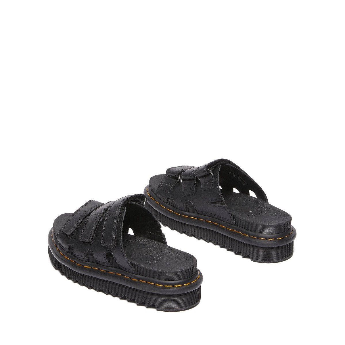 Mules Rain Slide in pelle Athena nero , DR. MARTENS