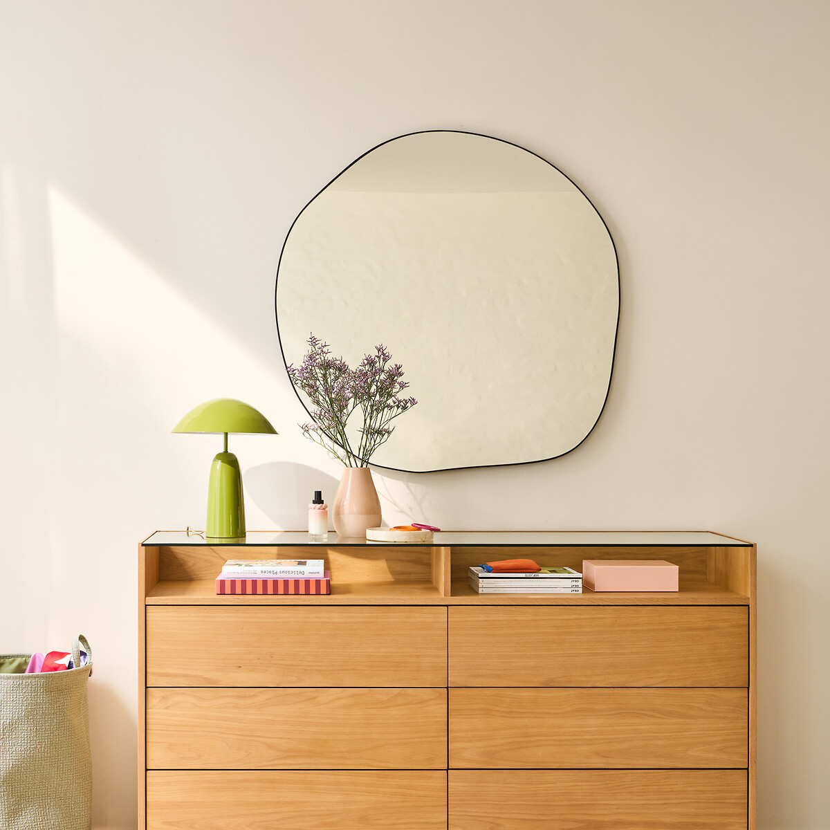 Miroir forme organique 100x100 cm, Ornica laiton, LA REDOUTE INTERIEURS