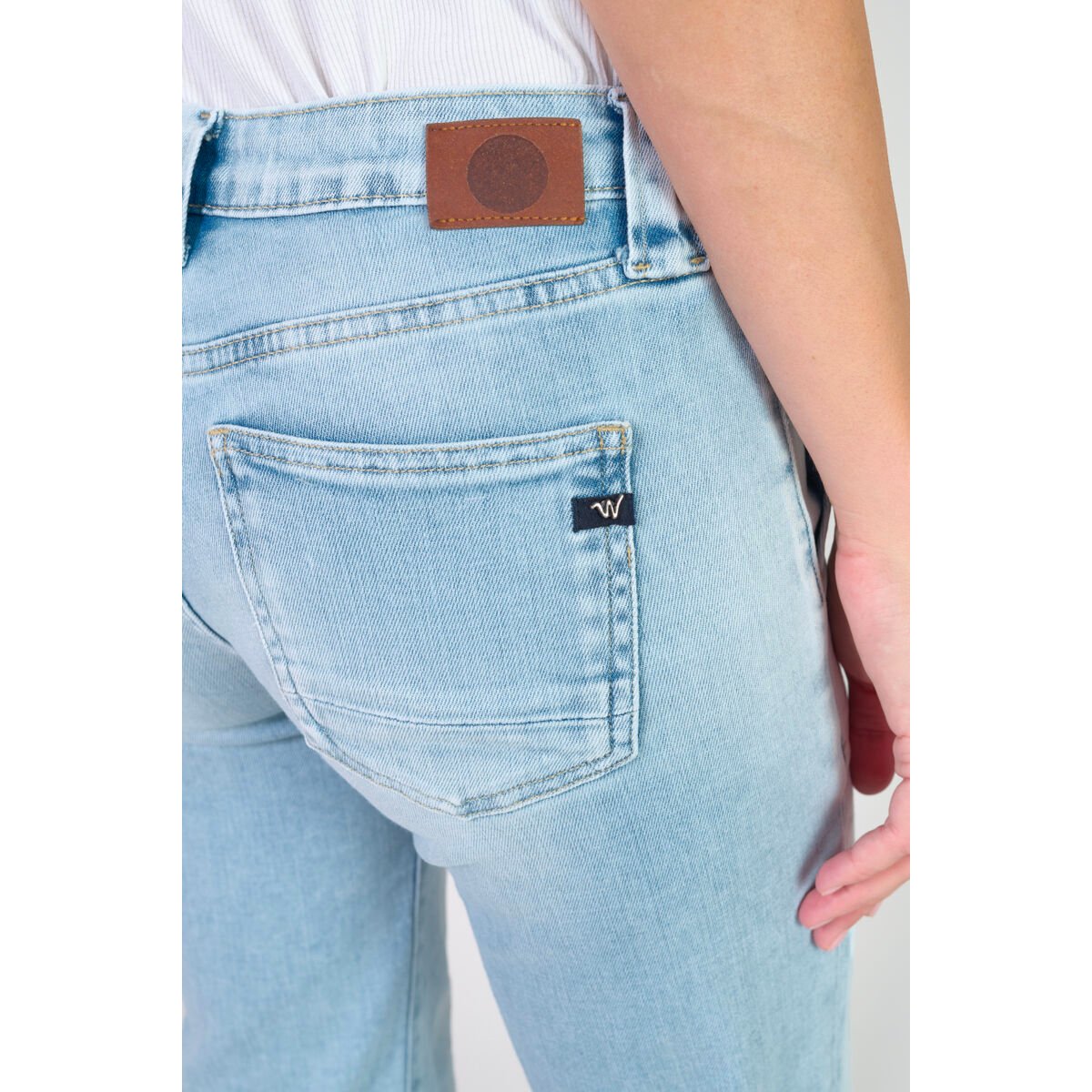 Jeans flare , longueur 34 blue, LE TEMPS DES CERISES