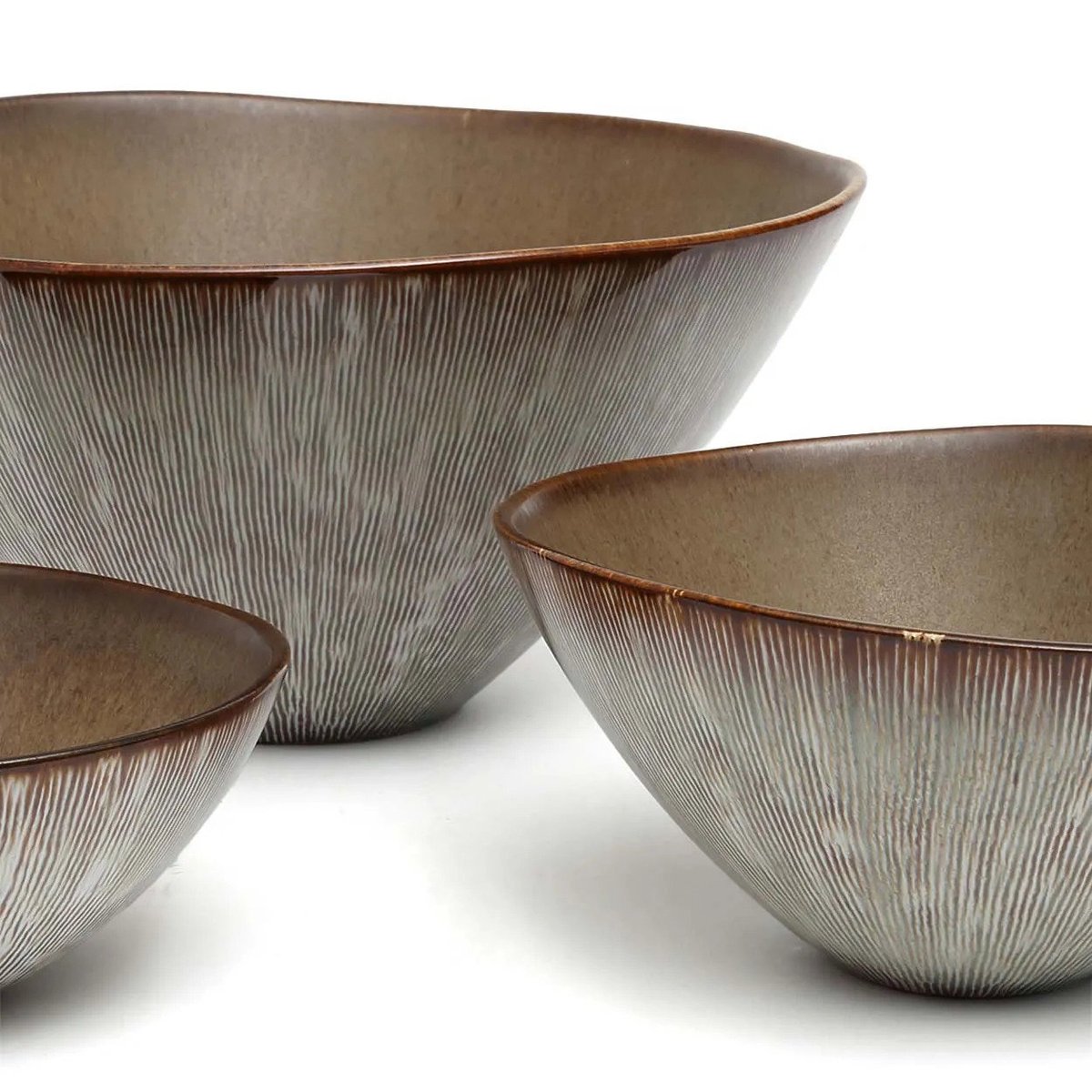 Bol en grès cérame PENICHE taupe gris, BAZAR BIZAR