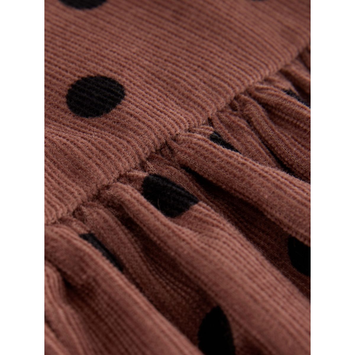 Robe en velours côtelé à manches longues tache brun chocolat, NEXT