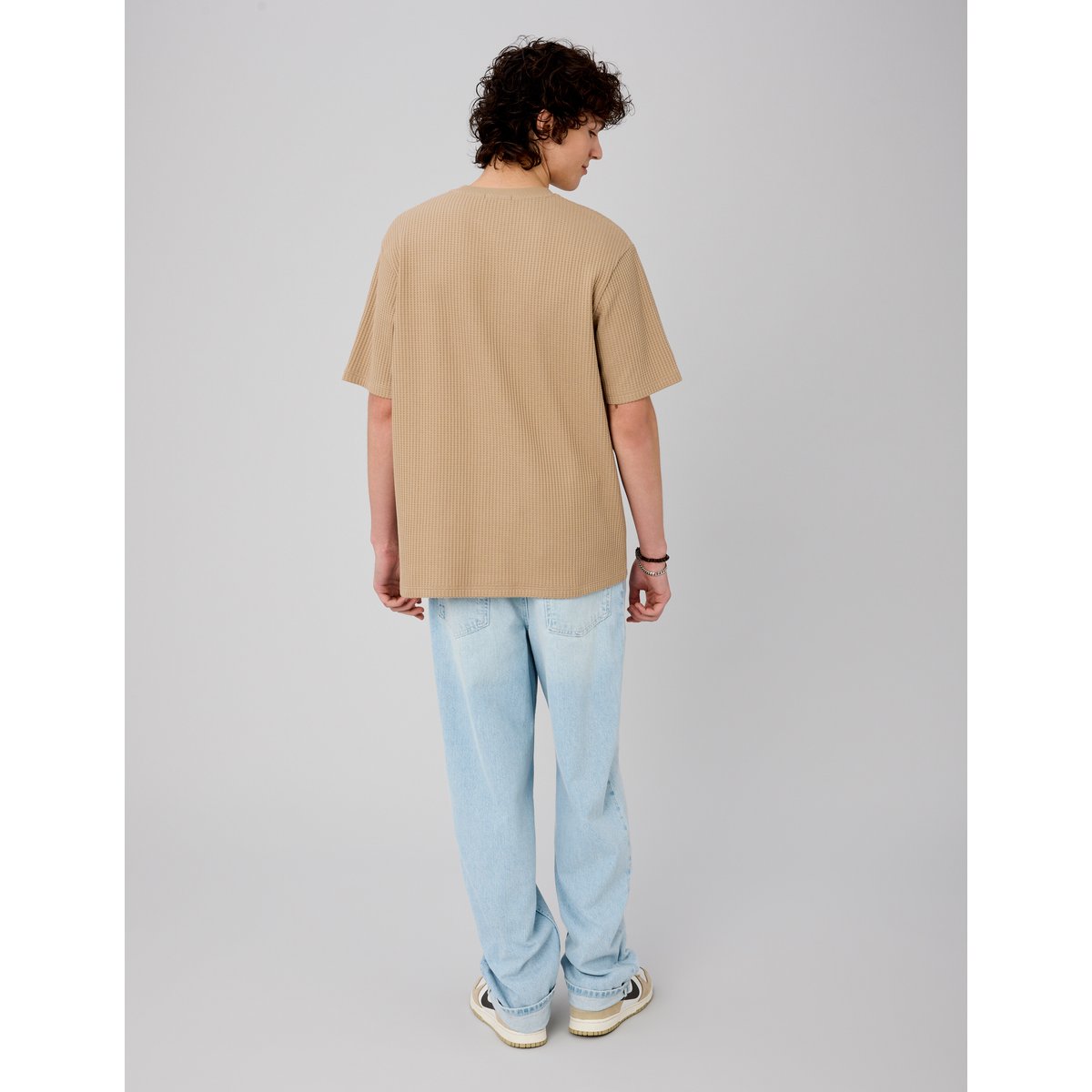 T-shirt texturé marron, BZB
