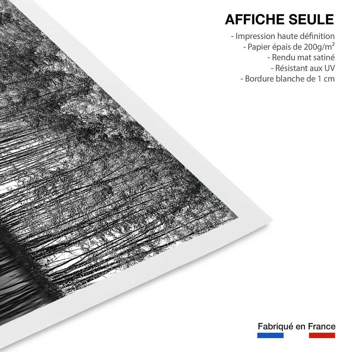 Affiche nature pointillisme affiche seule, HEXOA