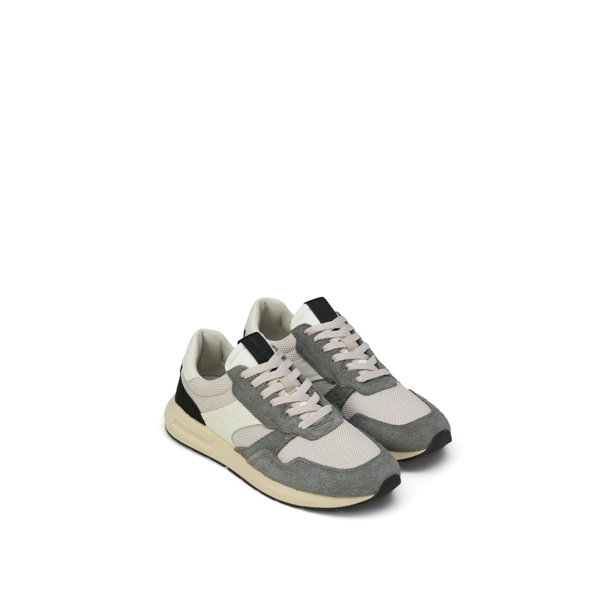 Sneaker modèle Josef en mesh et cuir velours gris, MARC O'POLO