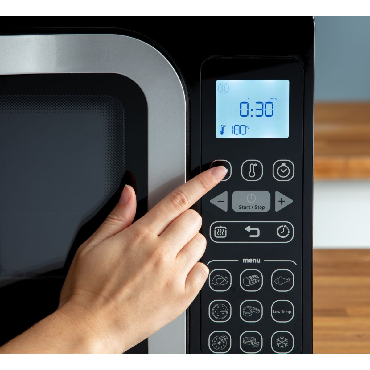 Mini four DELICIO TACTILE OX286810 noir, MOULINEX