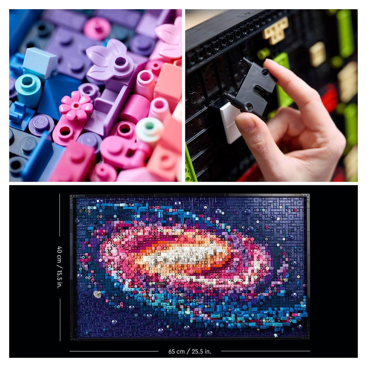 LEGO Art - Créez la Voie lactée en 3D - Kit de décoration artistique 31212 violet, LEGO