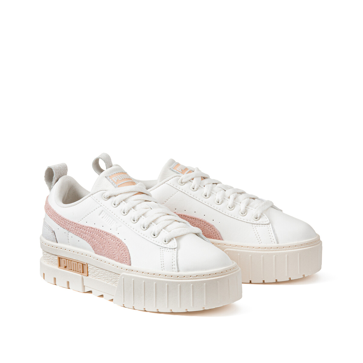 Baskets cuir Mayze blanc, PUMA