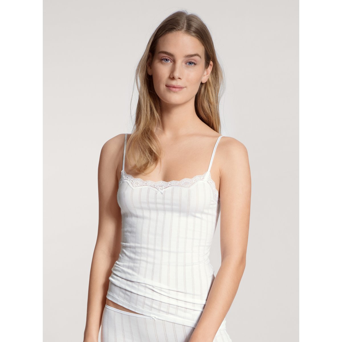 Débardeur à fines bretelles à bretelles Coton ETUDE TOUJOURS blanc, CALIDA