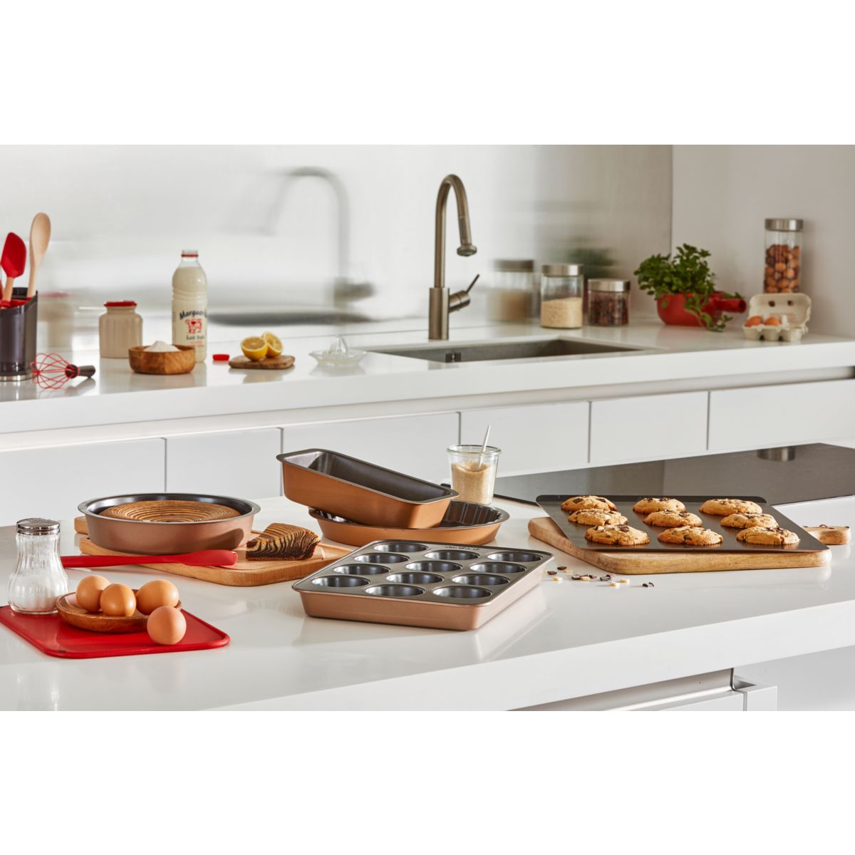 Moule à manqué Airbake diam 23 cm gris, TEFAL