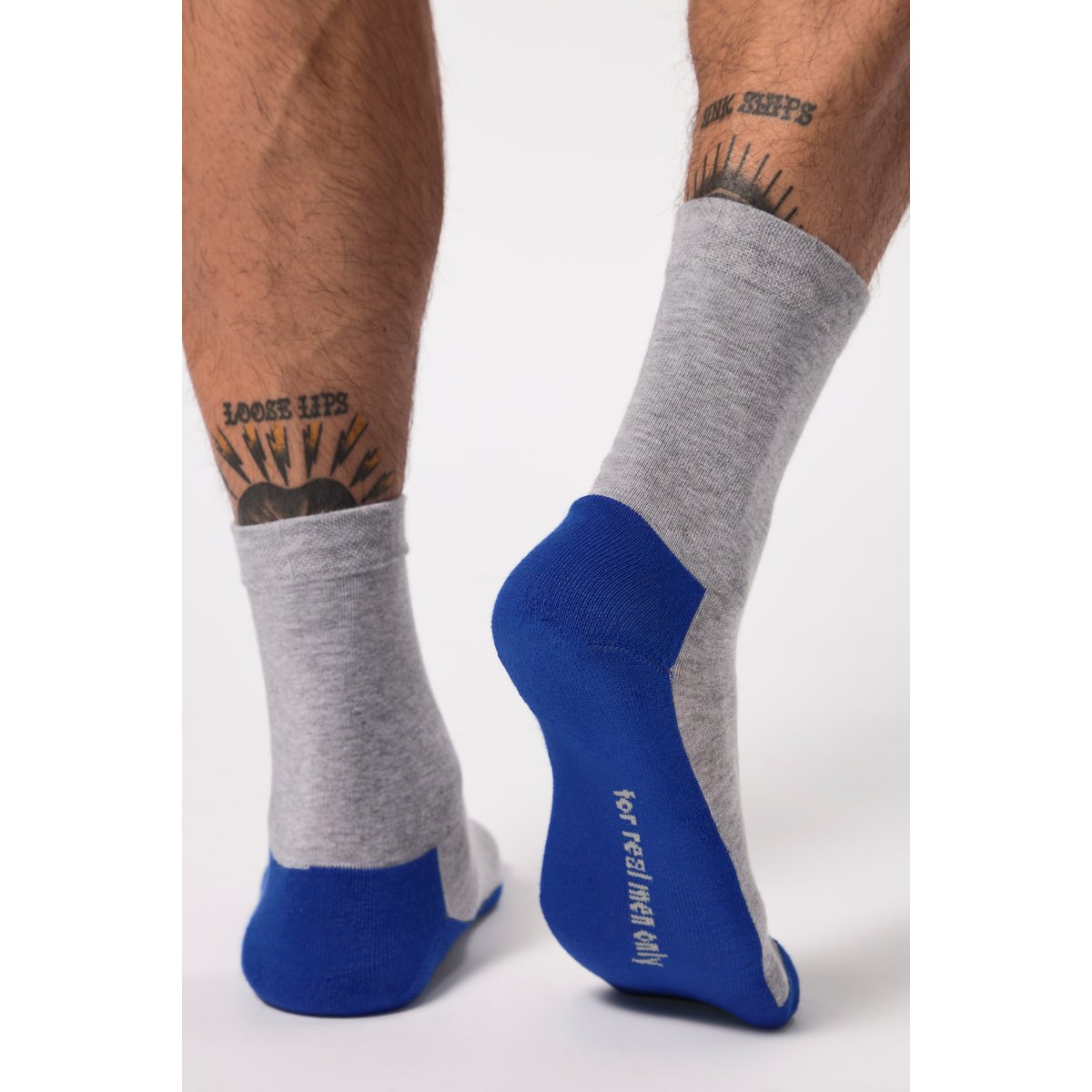 Chaussettes avec semelle amortie très souple bleu cobalt, JP1880