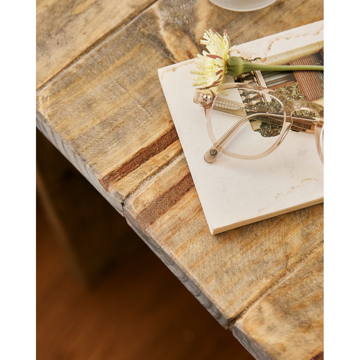 Table de chevet de bois - KALENDA marron, HANNUN