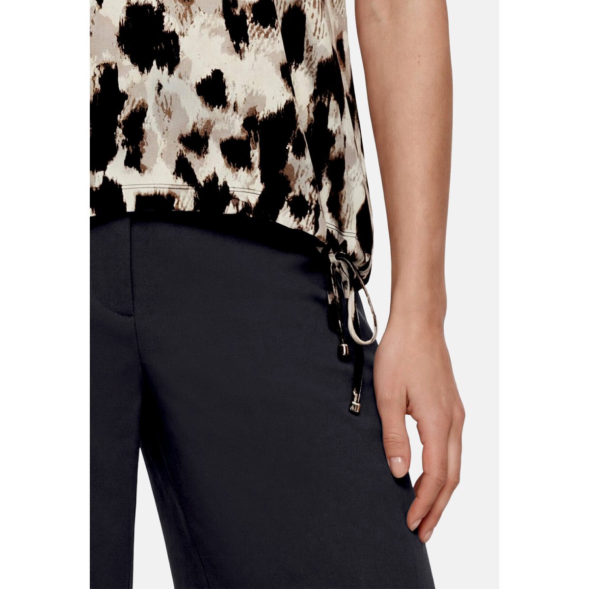 Haut casual à élastique beige/noir, BETTY BARCLAY