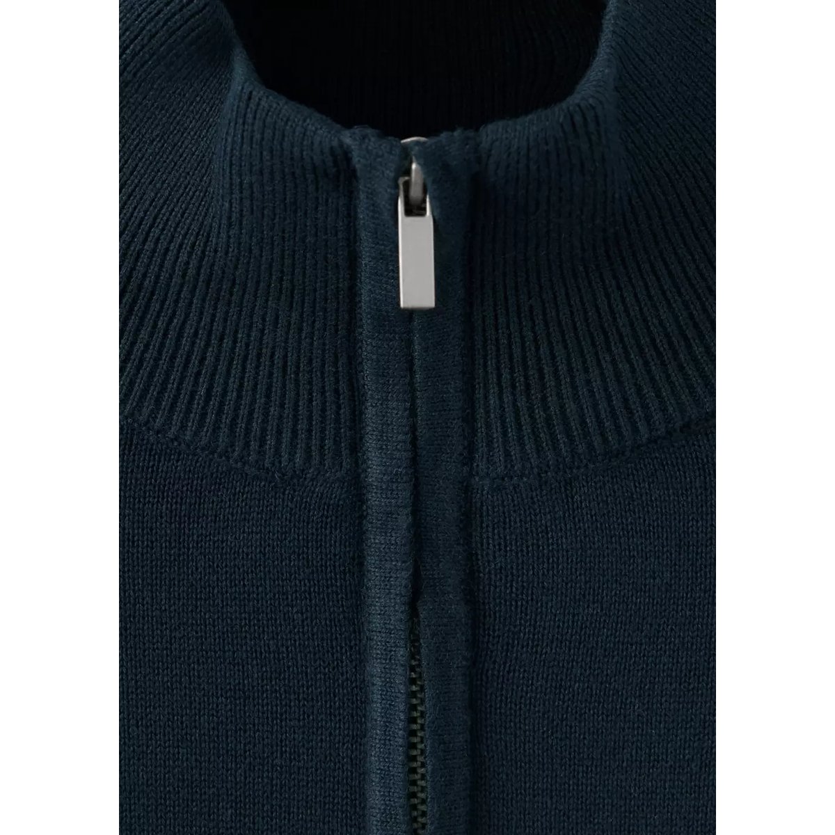Pull col montant zip bleu marine, MANGO TEEN