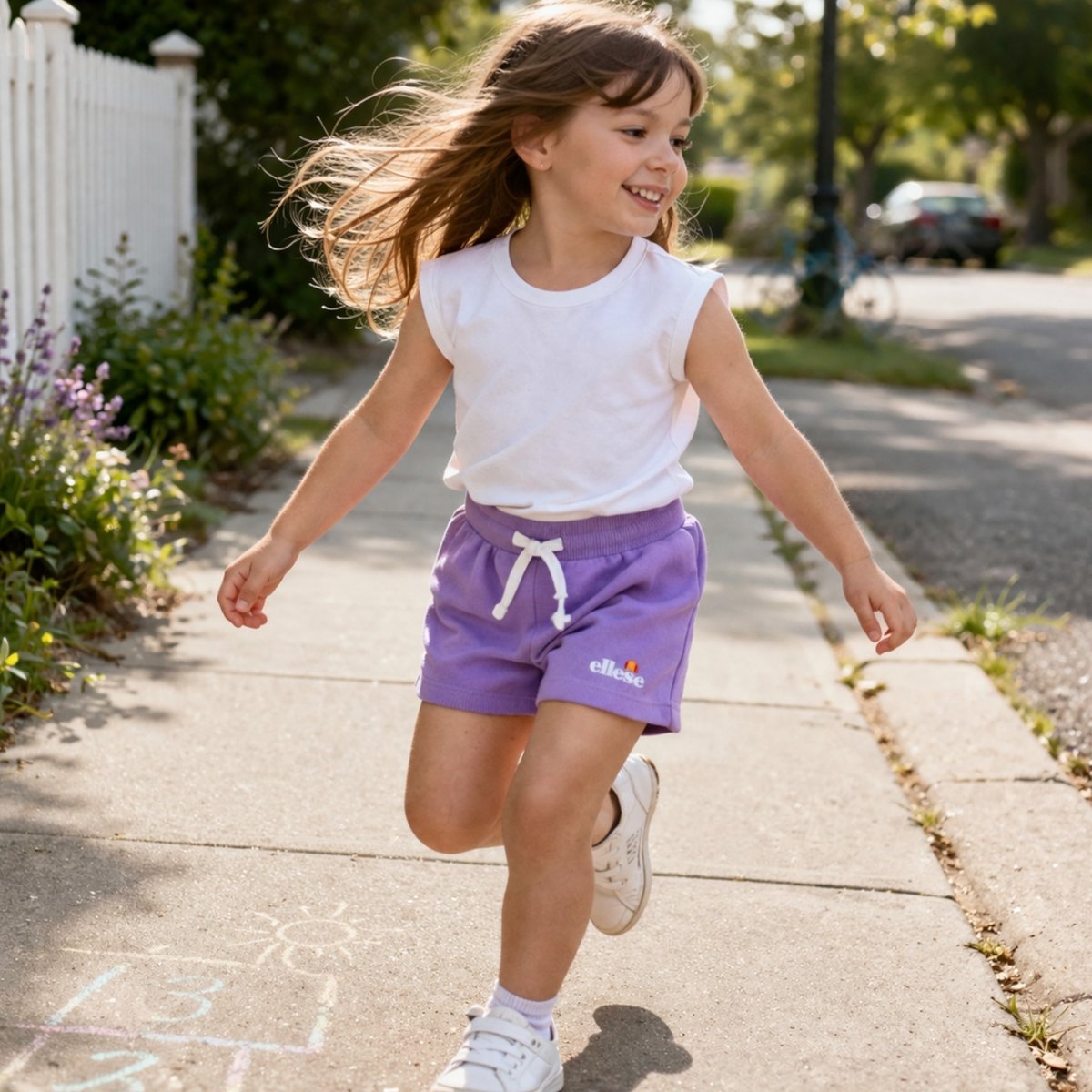 Short molletonné, taille élastique à cordon GROOVY violet clair, ELLESSE