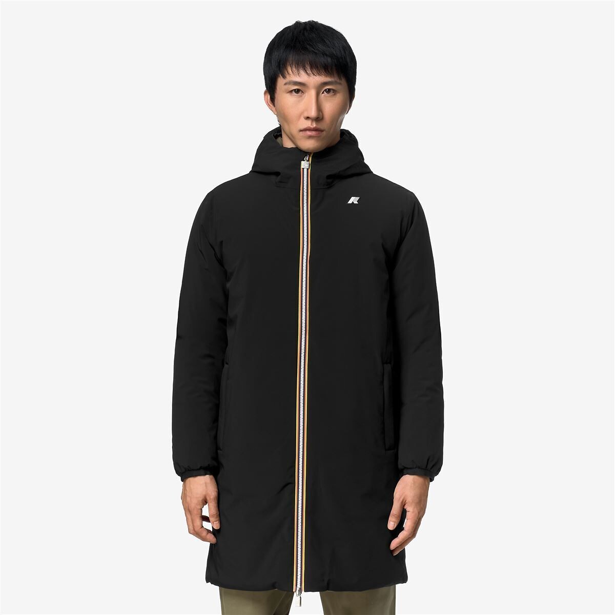 Parka longue, réversible, JACOB ST WARM noir/vert, K-WAY