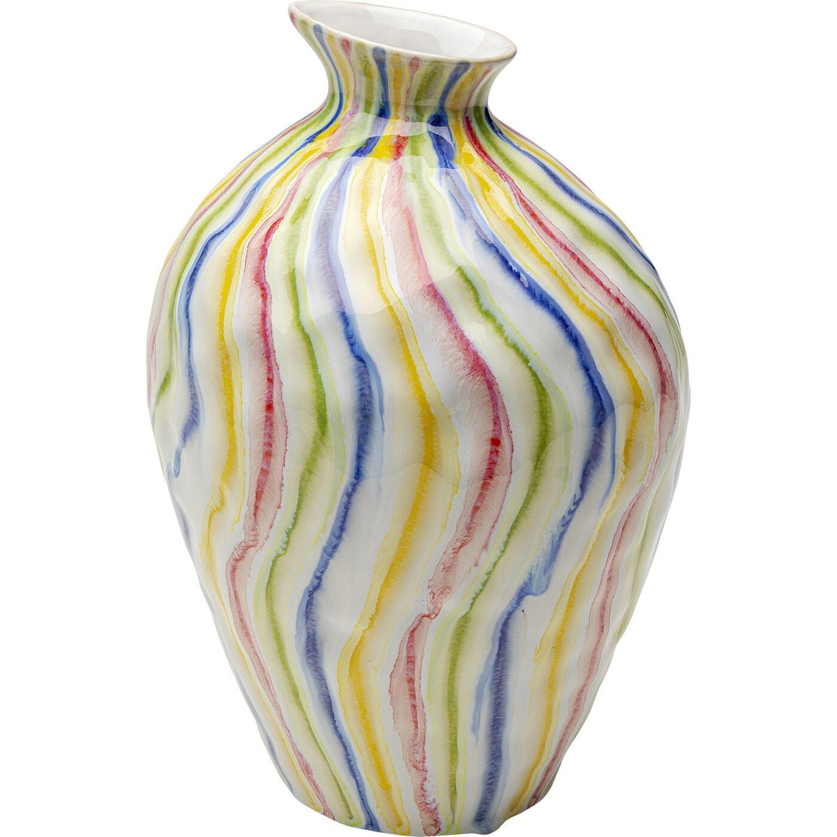 Vase en grès, RIVERS multicolore, KARE DESIGN