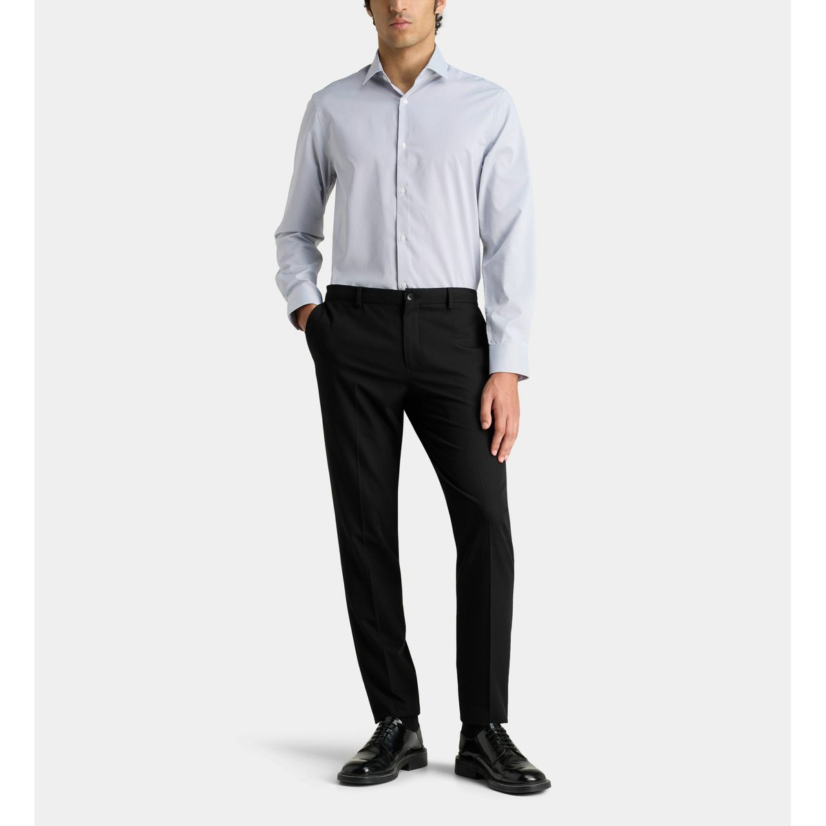 Chemise droite htake rayée bleu, GALERIES LAFAYETTE
