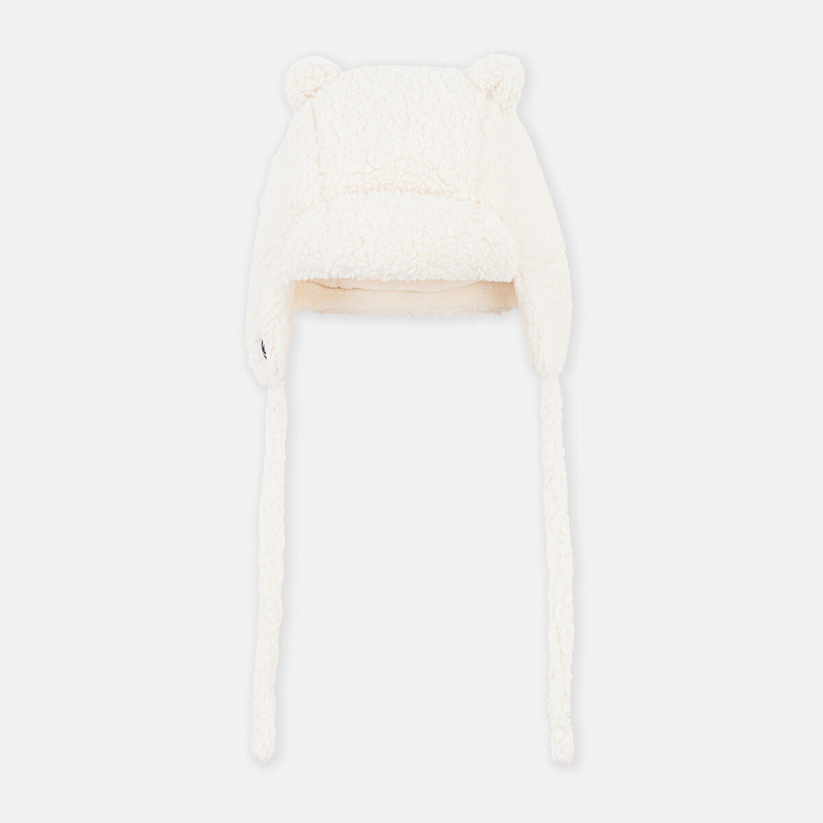 Chapka en sherpa avec des oreilles ecru, PETIT BATEAU