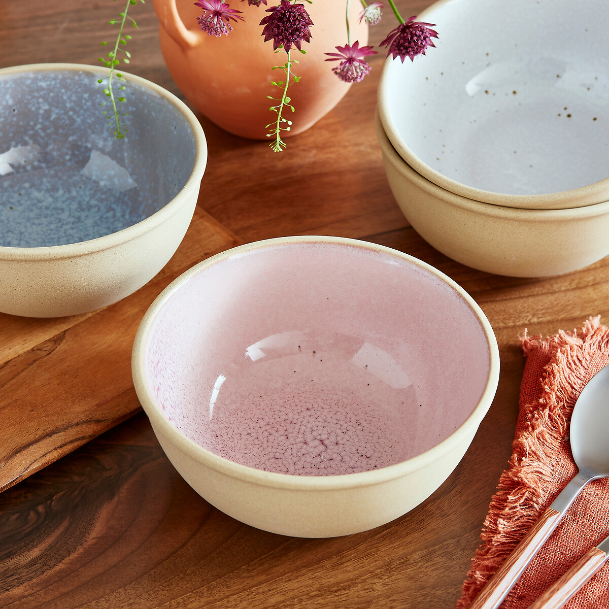 Set of 4 Minerals Medium Bowl pink, PORTMEIRION
