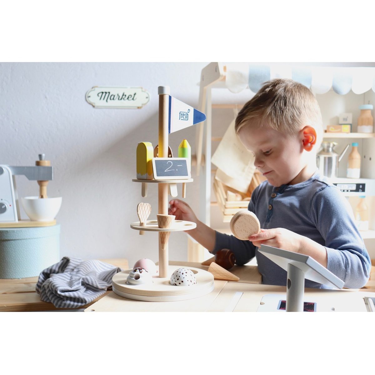Stand de glaces Fresh beige, SMALL FOOT COMPANY