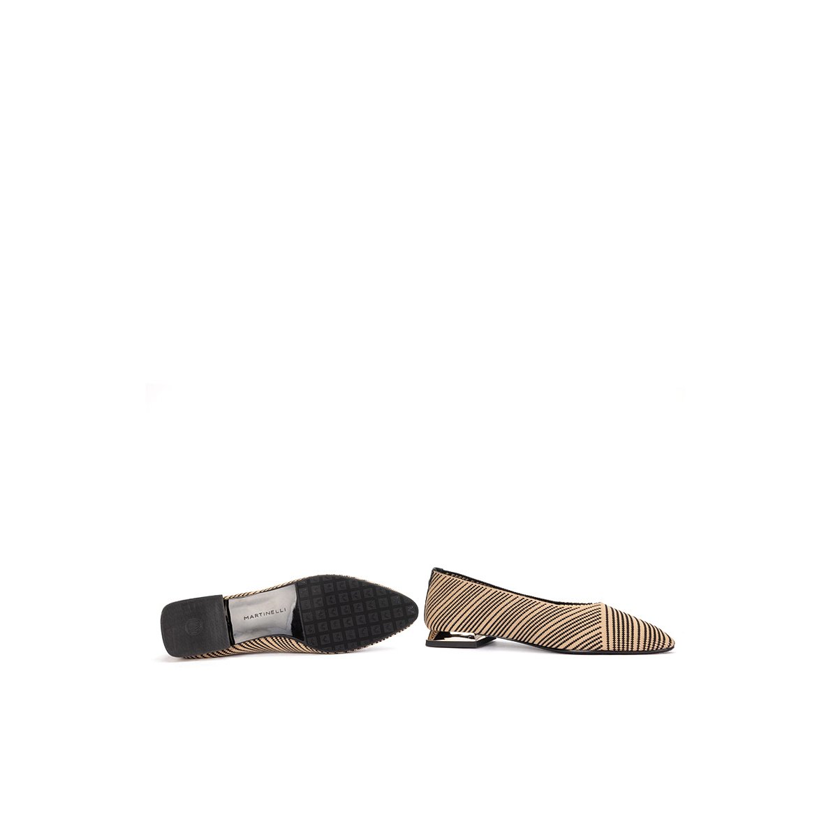 Ballerines cuir Vescia beige, MARTINELLI