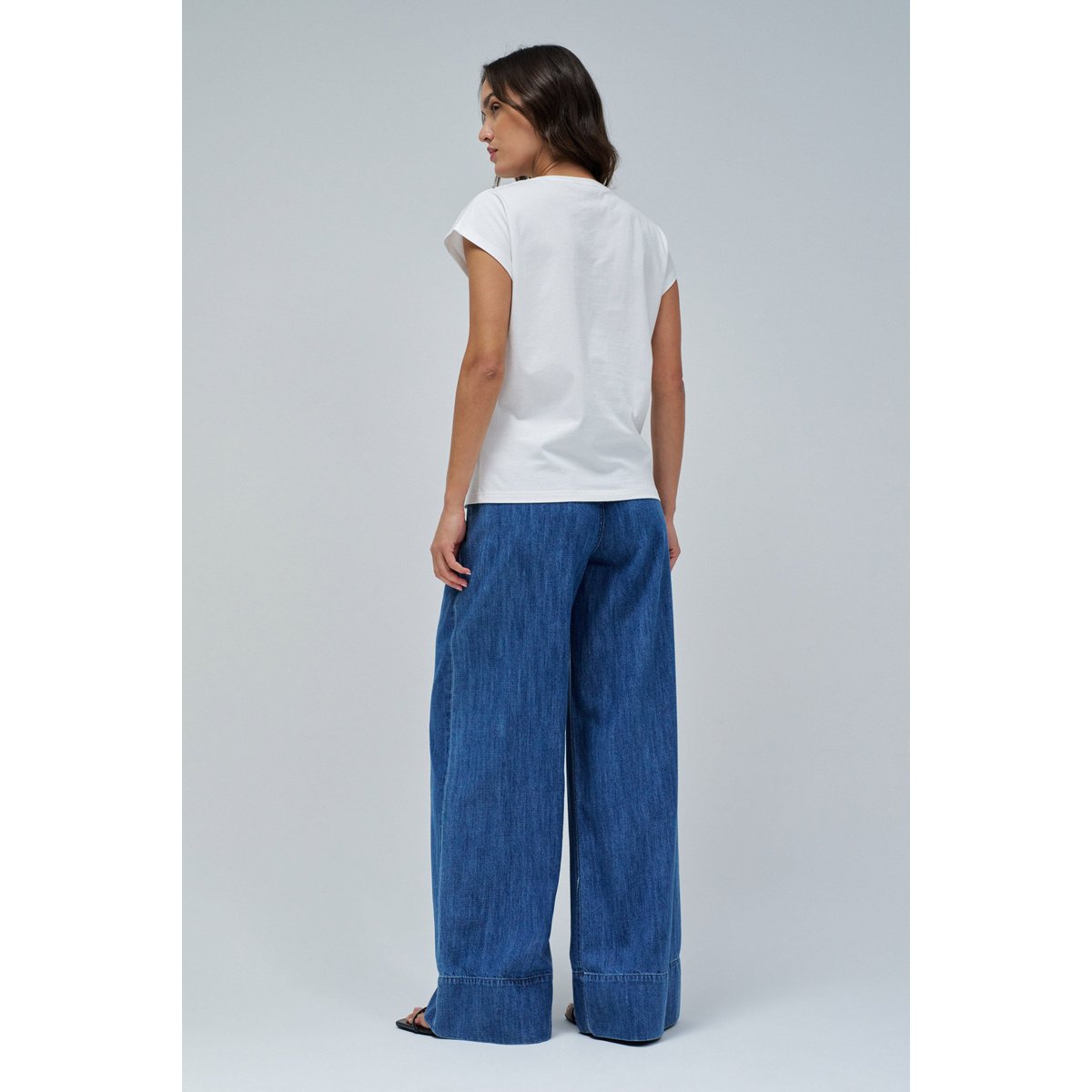 T-SHIRT AVEC DÉCOUPE SUR LA POITRINE blanc, SALSA JEANS