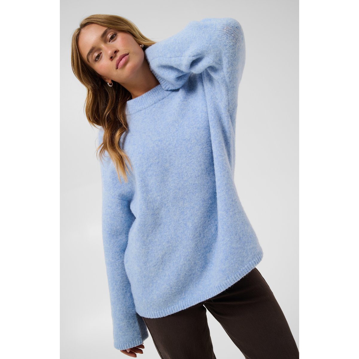 Pullover tricoté bleu provence melange, KAFFE