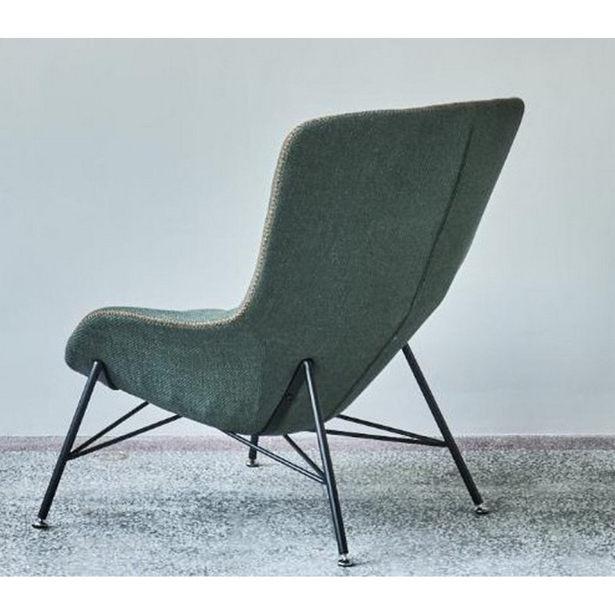 Fauteuil contemporain en tissu laine - ROCKWELL vert, MATHI DESIGN