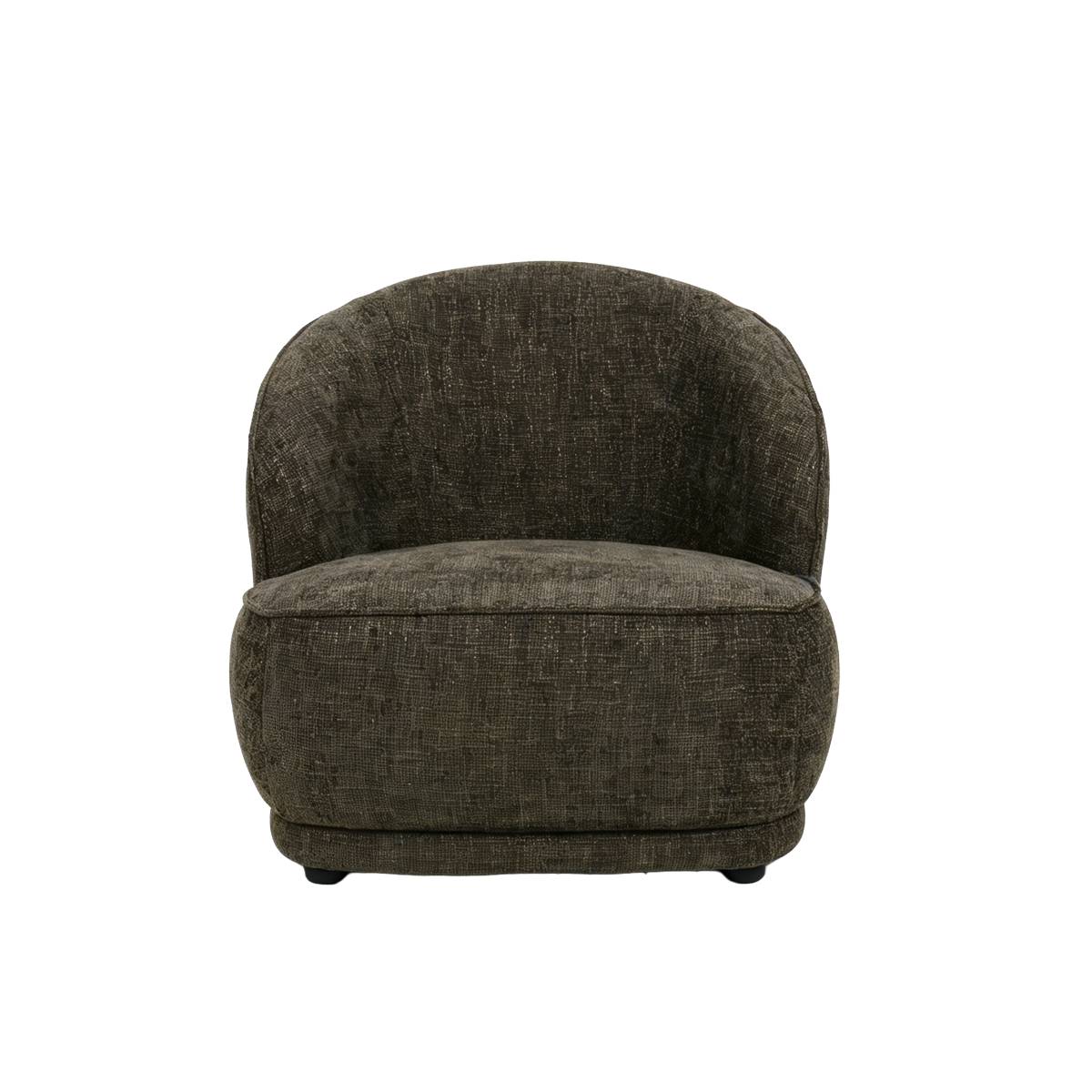 Fauteuil en tissu TRAVIS marron, MADE IN MEUBLES