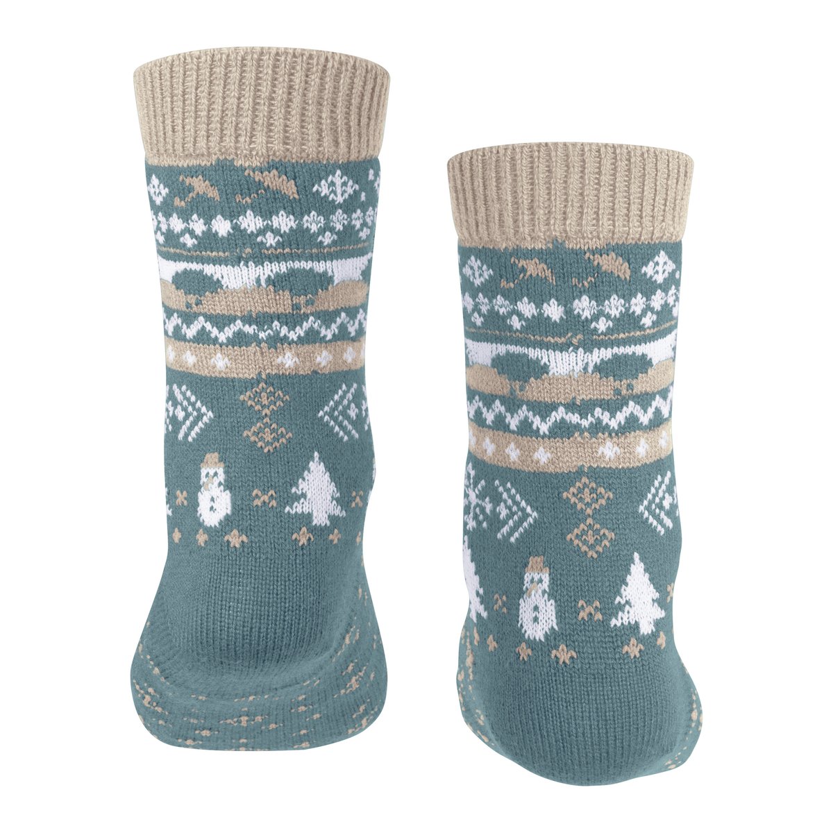 Chaussettes Weather Fair Isle bleu-vert, FALKE