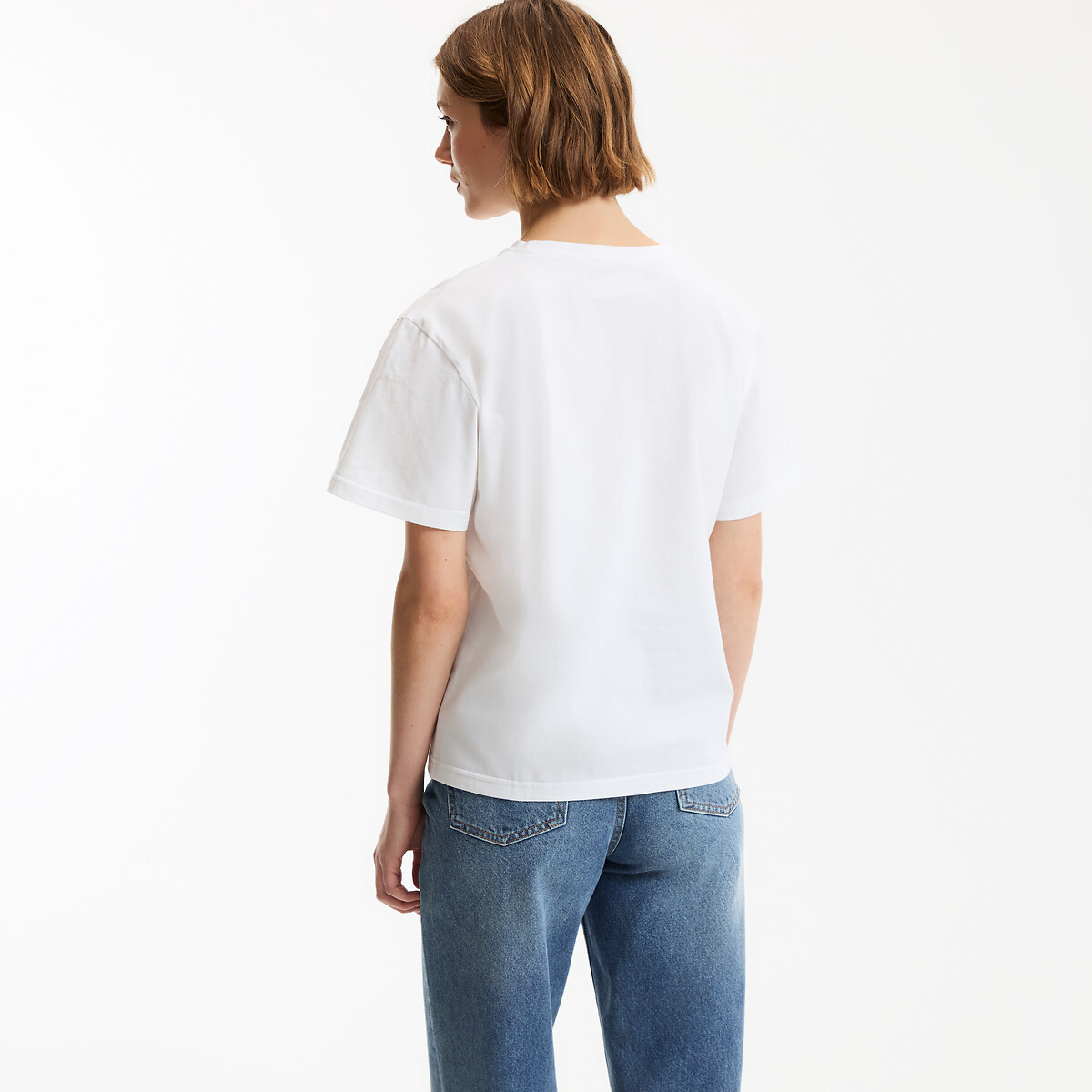 Graphic Print Crew Neck Short Sleeve T-Shirt white, CHARLES DE VILMORIN X LA REDOUTE