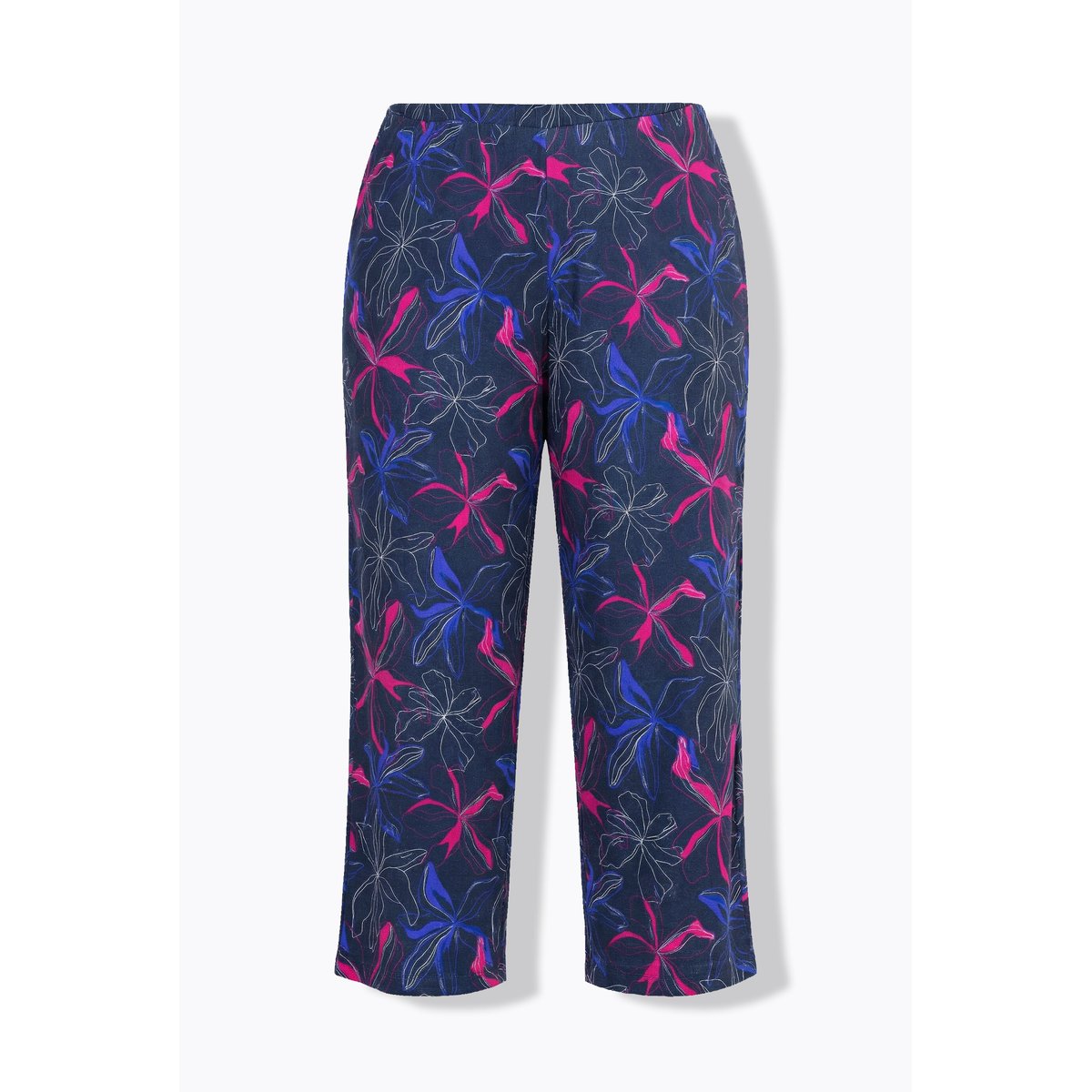 Pantalon 7/8 en jersey imprimé marine, ULLA POPKEN
