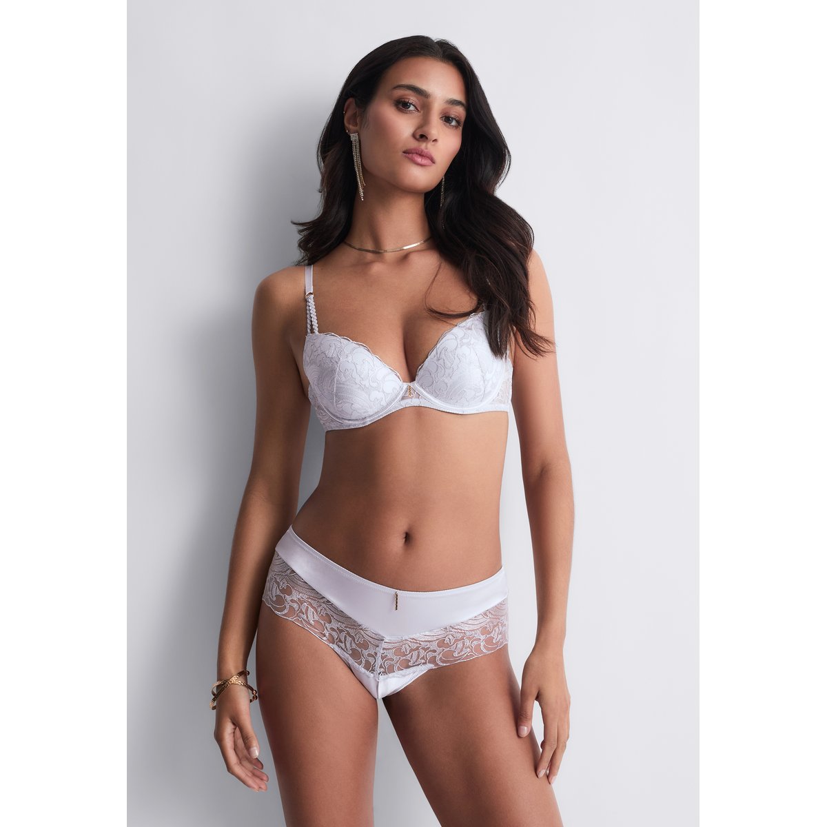 Shorty Satin Memories bleu, AUBADE